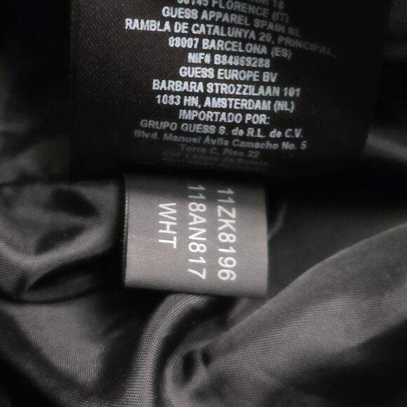 Guess Windbreaker Jacket Men’s XXL Black & White Lightweight 118AN817 - Picture 8 of 8